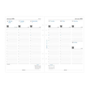 Filofax Week on Two Pages Diary with Appointments A5 2025 English